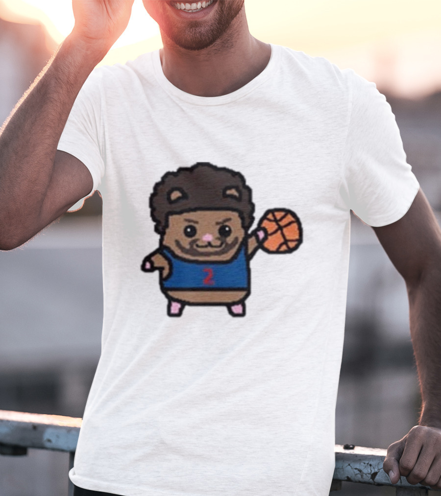 Cade Cunninghamster Basketball Cartoon Character Sportswear T-Shirt