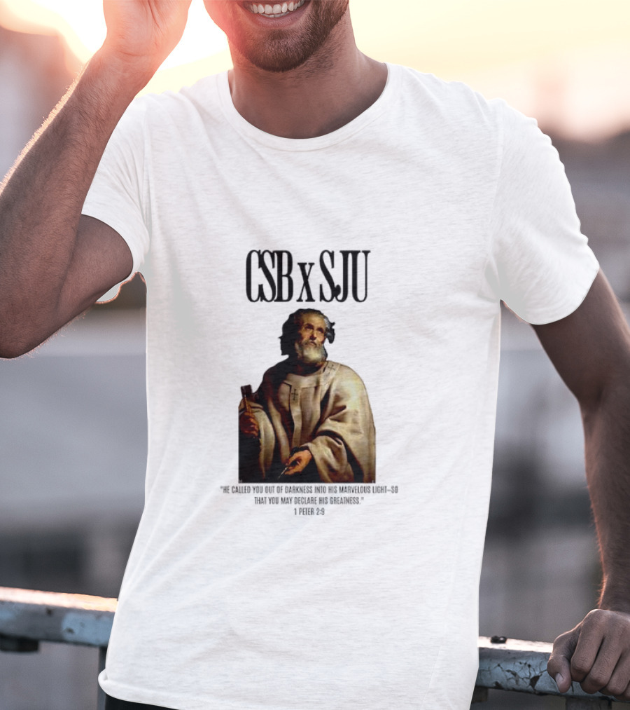 CSB SJU He Called You Out Of Darkness Into His Marvelous Light Saint Peter Painting T-Shirt