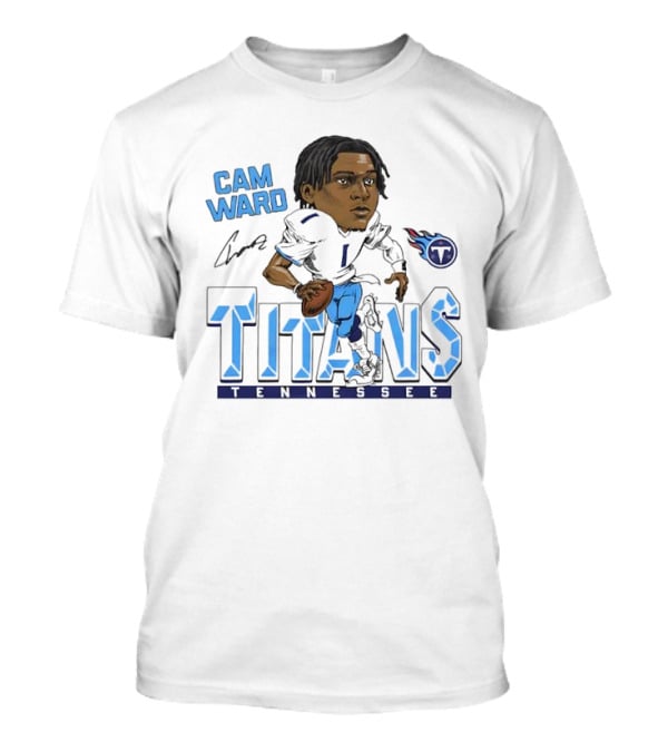 Cam Ward Signature Tennessee Titans Caricature T-Shirt