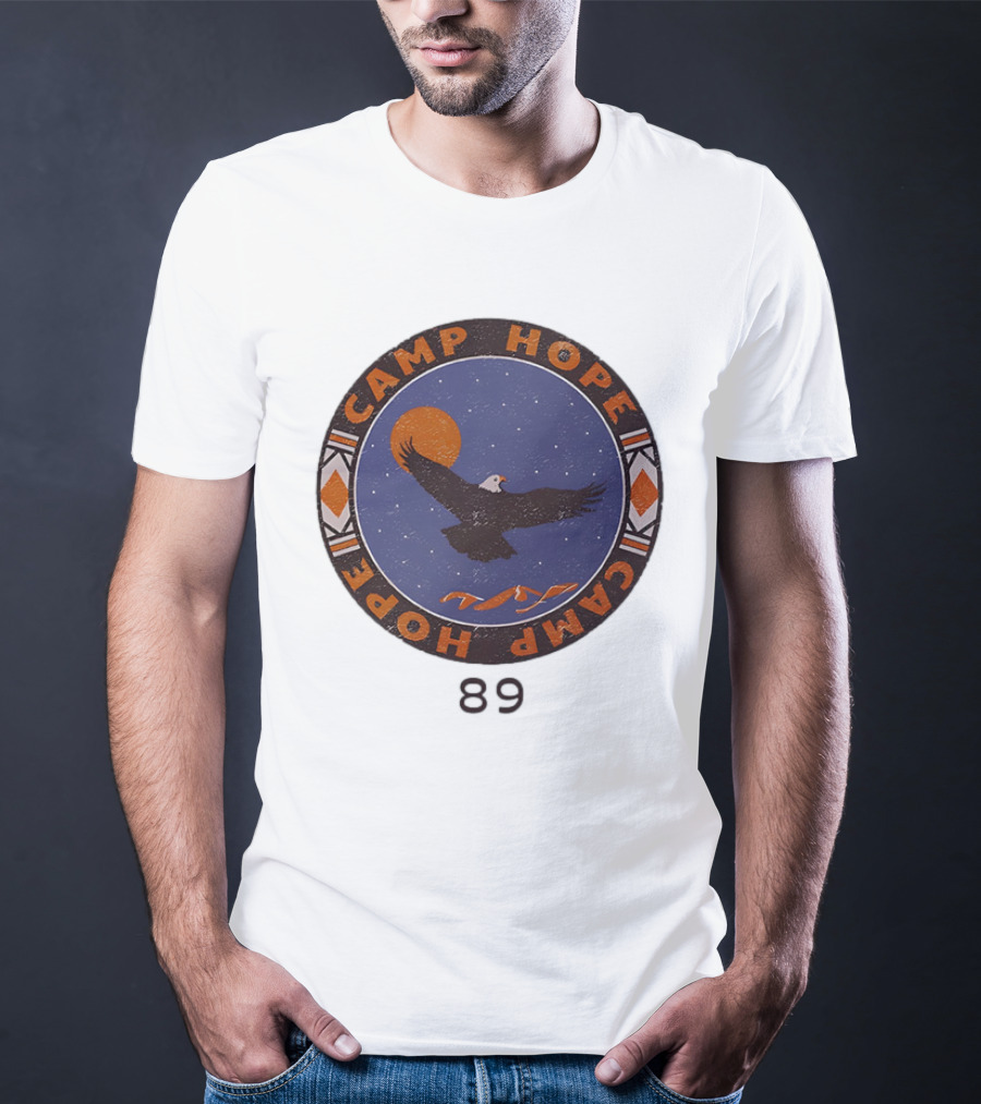 Camp Hope Circle 89 Eagle And Sun Design T-Shirt