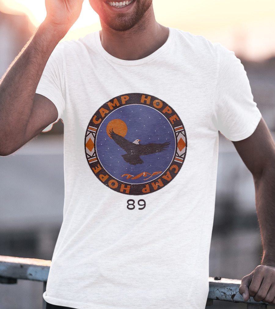 Camp Hope Circle 89 Eagle And Sun Design T-Shirt
