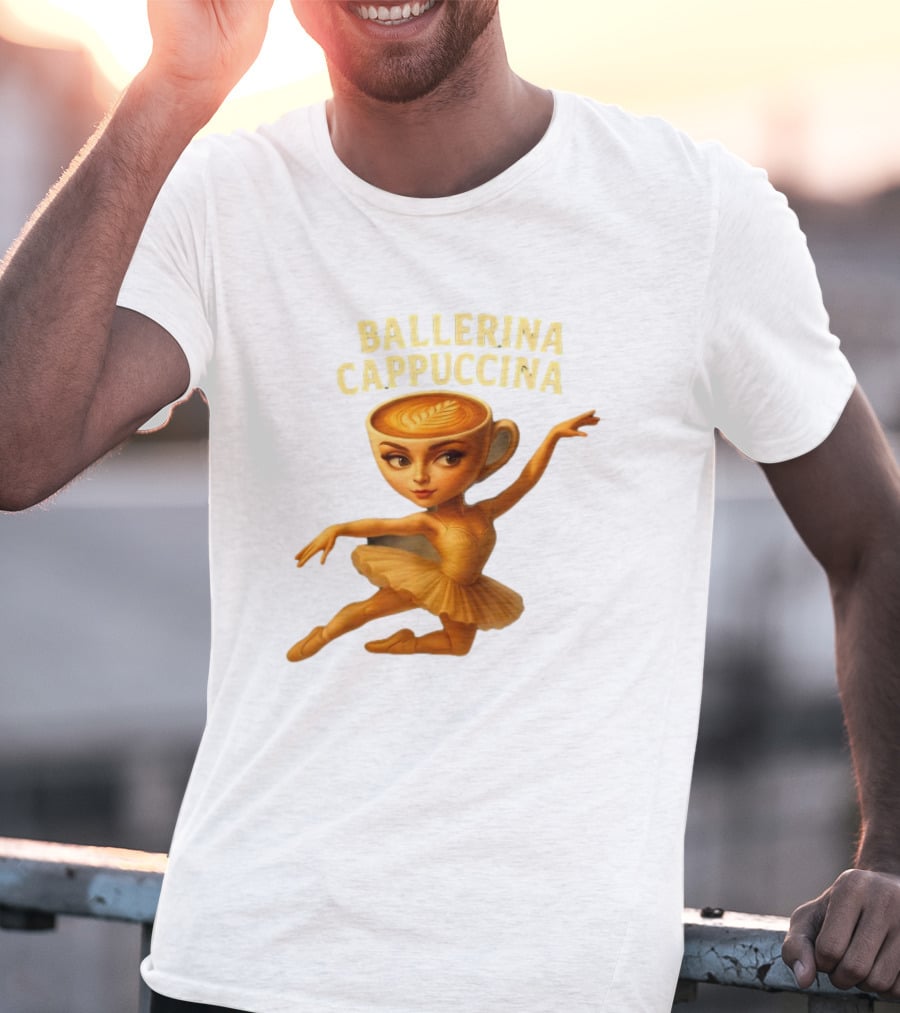 Ballerina Cappuccina Dance Meme Cappuccino Head Ballerina T-Shirt