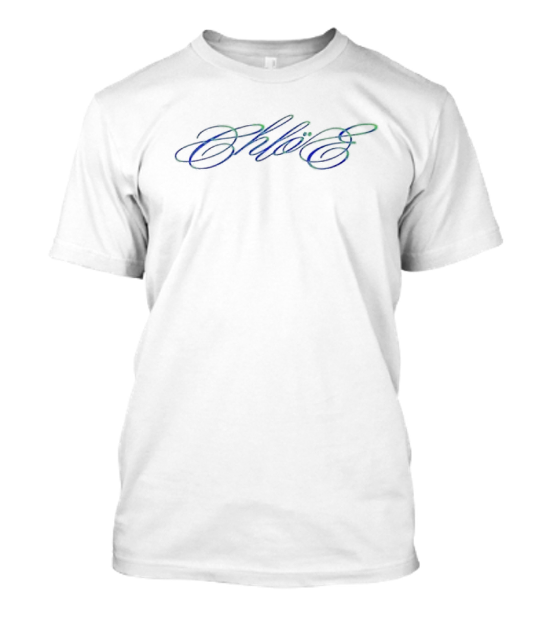 "Chloe Bailey Shake Blue And Green Signature Script" T-Shirt