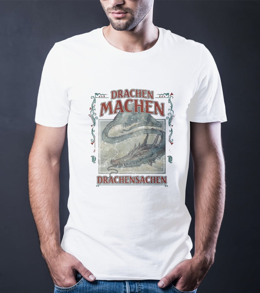 Drachen Machen Drachensachen Dragon Artwork Scene T-Shirt