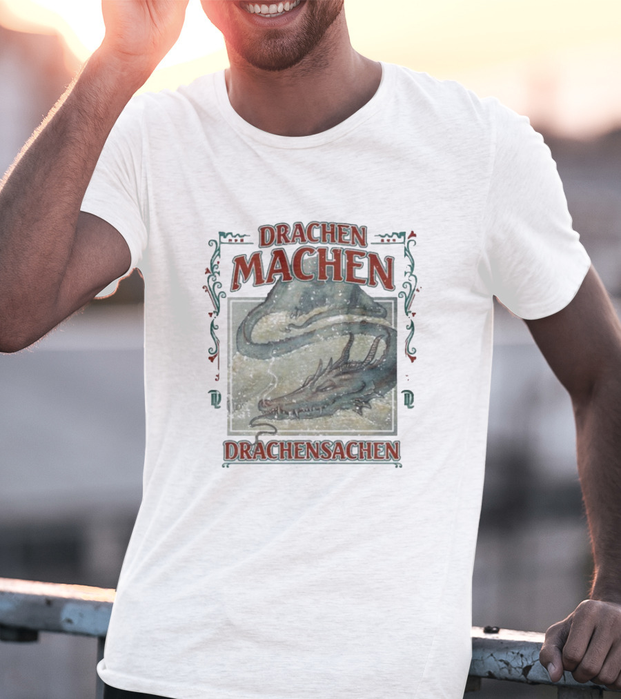 Drachen Machen Drachensachen Dragon Artwork Scene T-Shirt