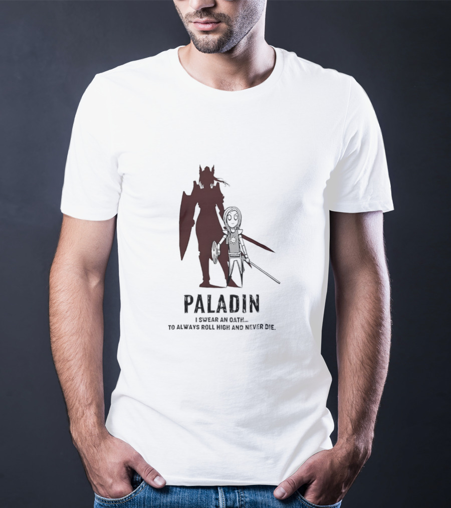 Dungeons And Dragons Paladin Oath Always Roll High Never Die T-Shirt