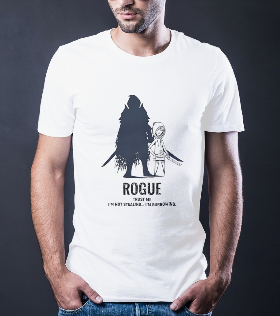 Dungeons And Dragons Rogue Trust Me I’m Not Stealing I’m Borrowing Silhouette T-Shirt