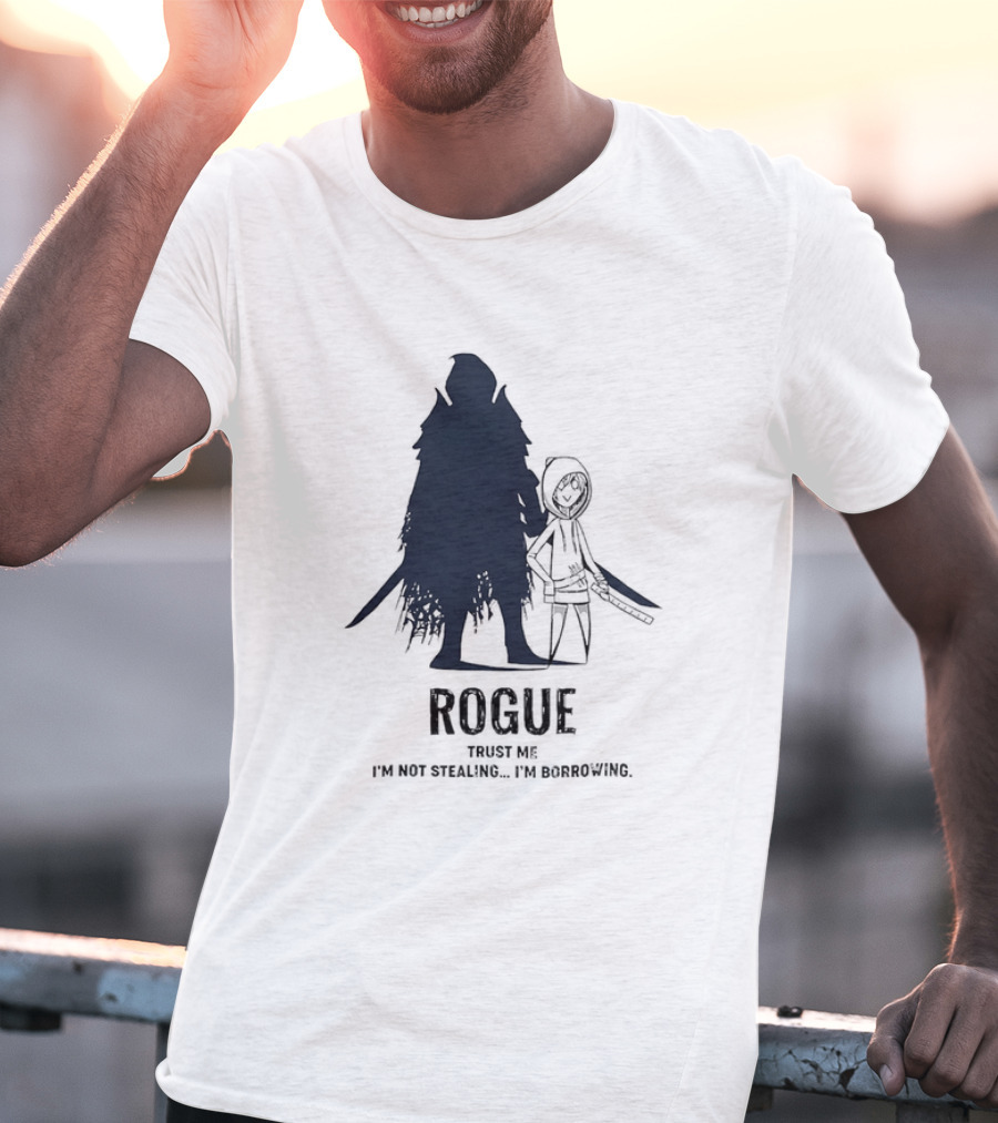 Dungeons And Dragons Rogue Trust Me I’m Not Stealing I’m Borrowing Silhouette T-Shirt