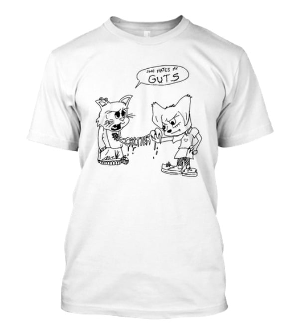 Cr1ttern3t She Hates My Guts Grumpy Cats Comic Style T-Shirt