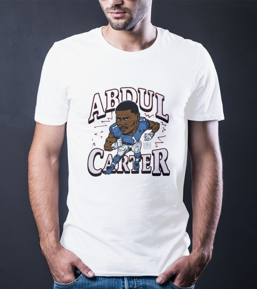 Abdul Carter Giants Football Number One Character Graphic T-Shirt