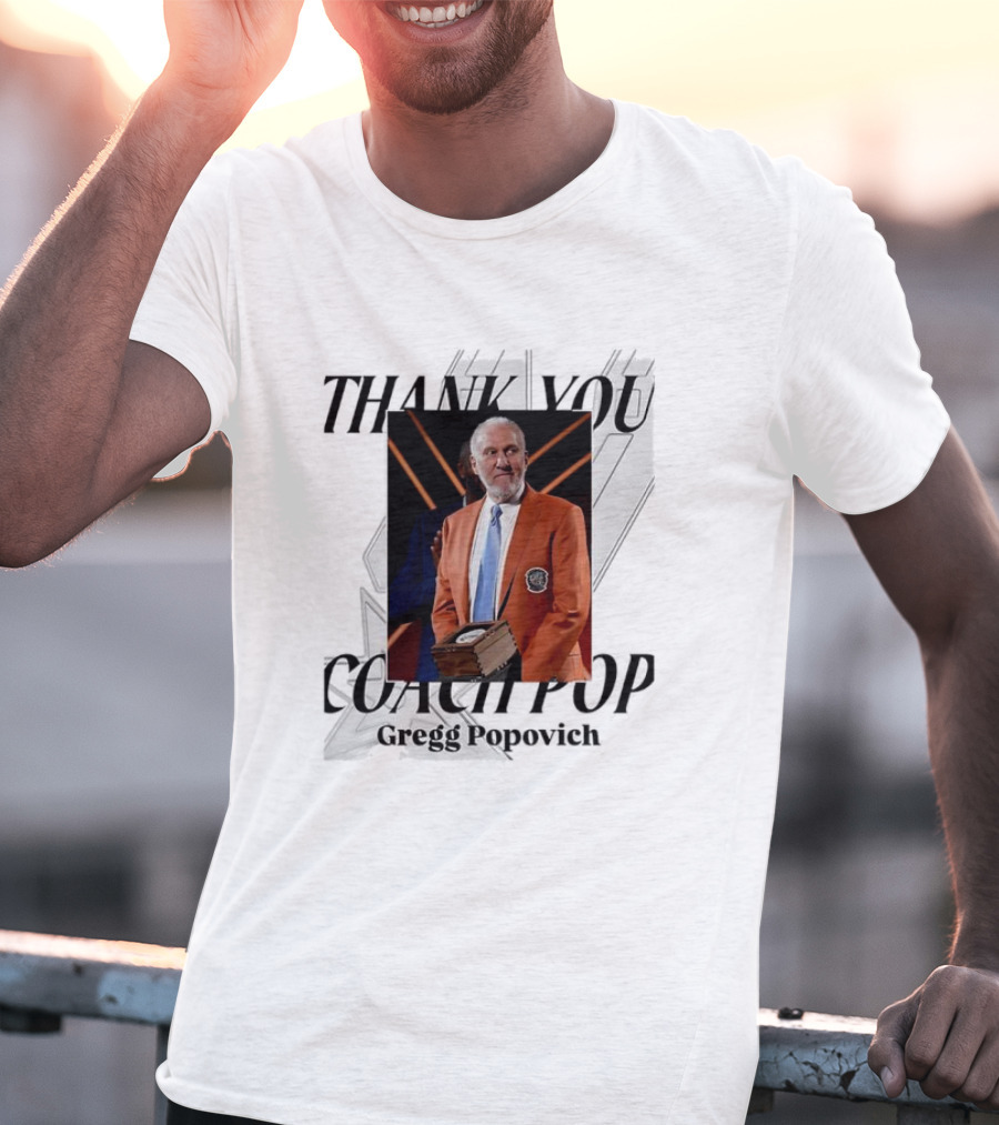 "Gregg Popovich Thank You Coach Pop Legacy Moment Basketball Achievement" T-Shirt