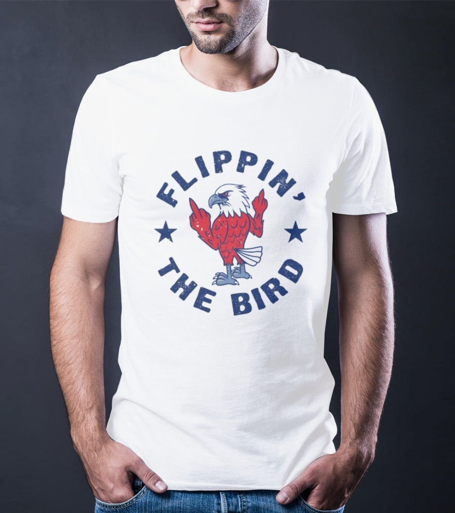Flippin' The Bird Patriotic Eagle Middle Finger T-Shirt