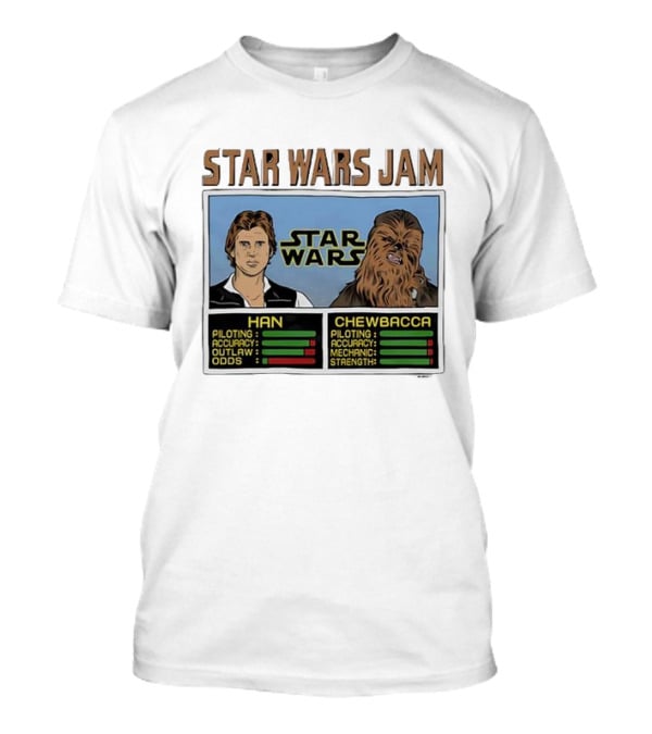 Star Wars Jam Han Chewbacca Piloting Accuracy Outlaw Strength T-Shirt