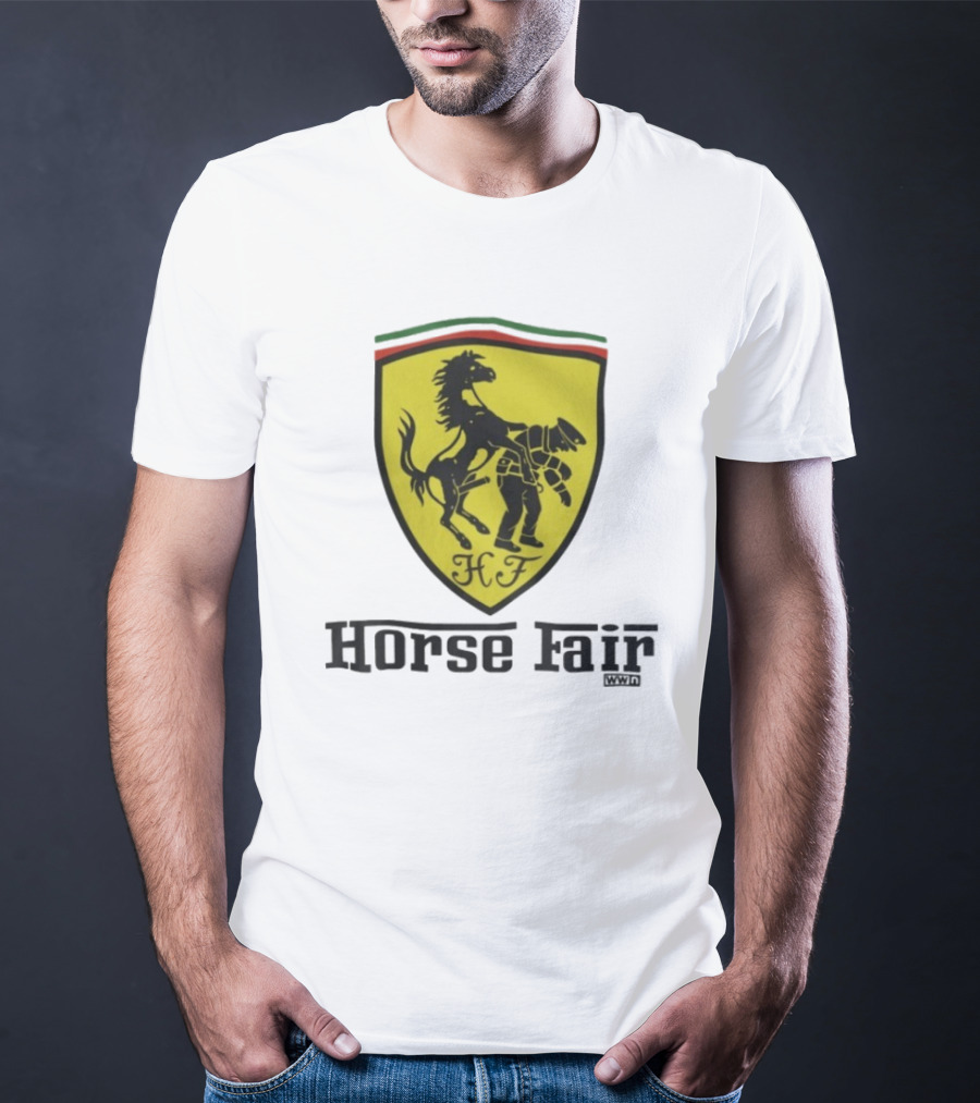 Horse Fair Waterford Whispers HF Shield With Horse And Man T-Shirt