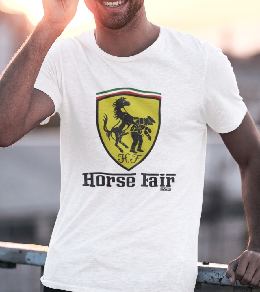 Horse Fair Waterford Whispers HF Shield With Horse And Man T-Shirt