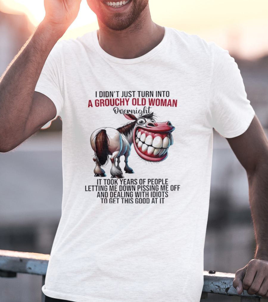 A Grouchy Old Woman Horse I Didn’t Just Turn Into Overnight T-Shirt