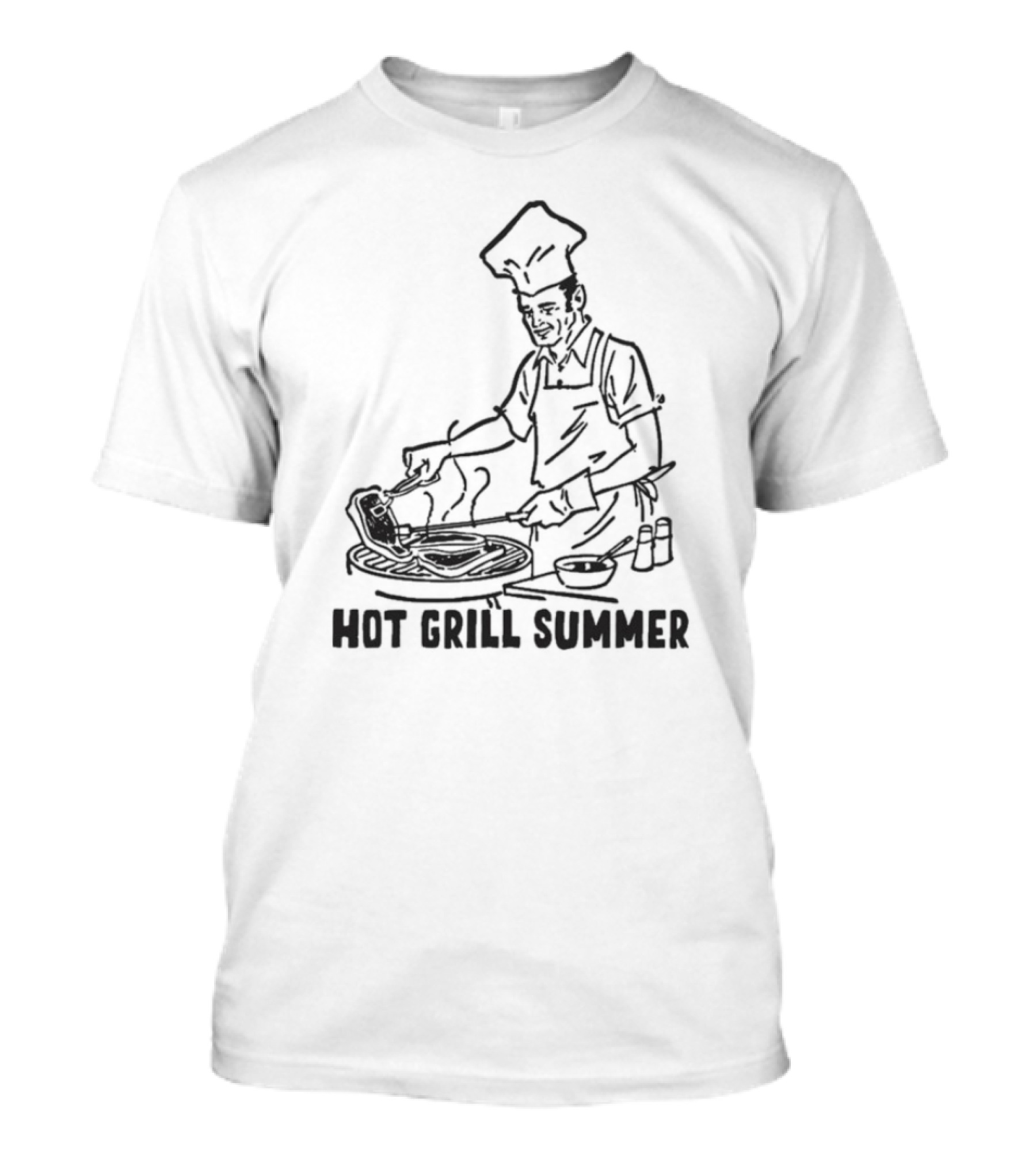 Hot Grill Summer Chef Grilling Cookout Vibes T-Shirt