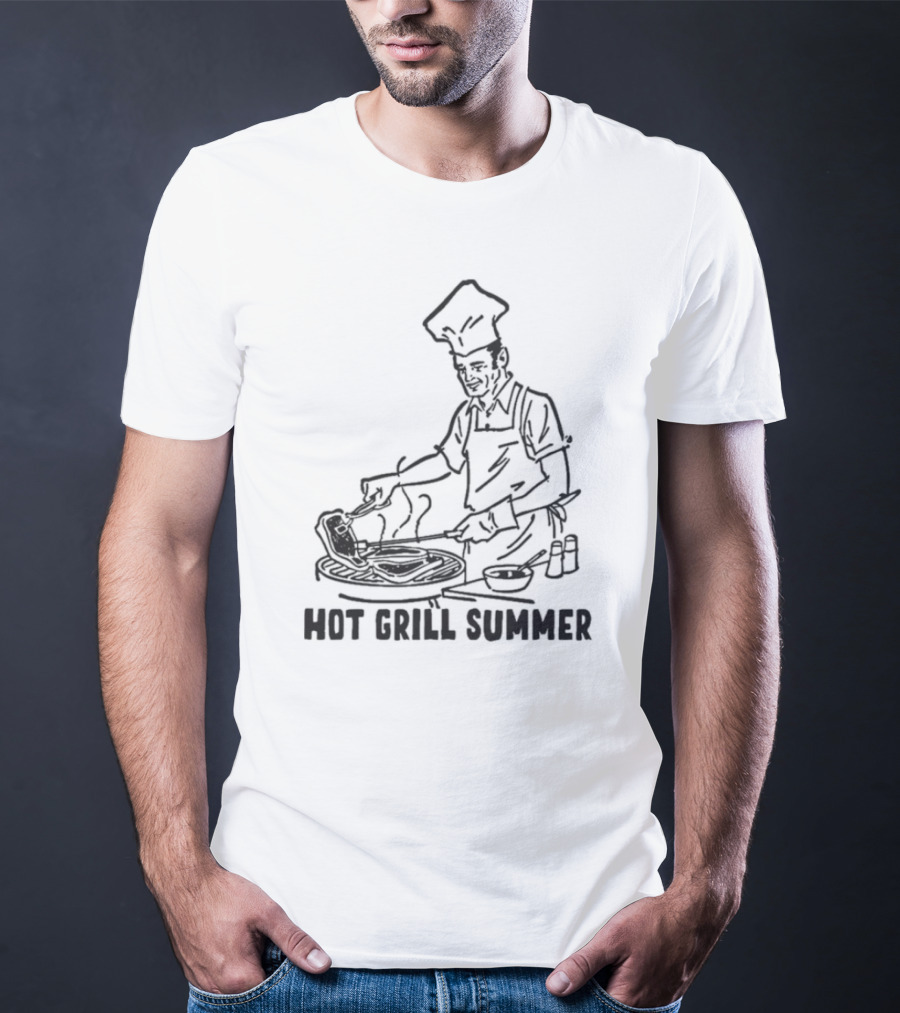 Hot Grill Summer Chef Grilling Cookout Vibes T-Shirt
