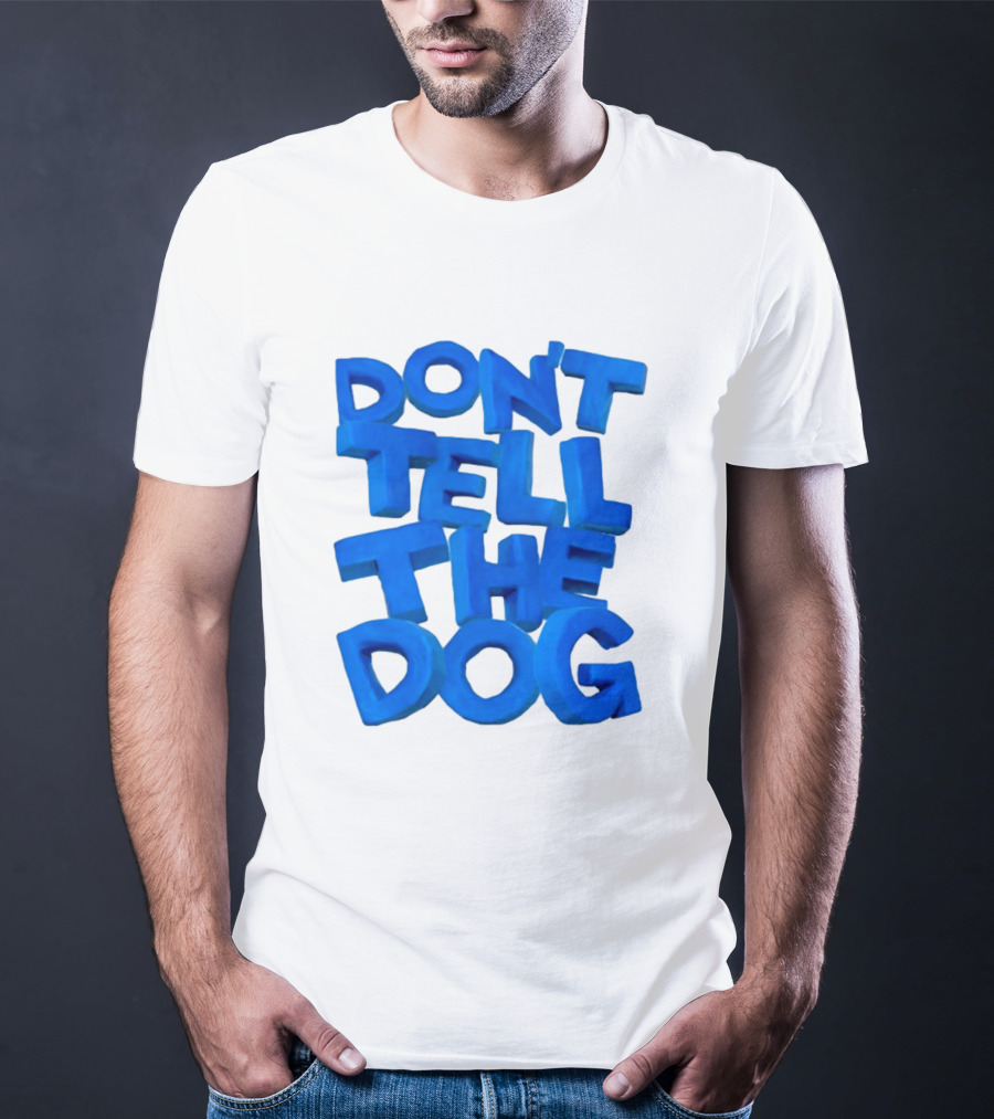 James Marriott Don't Tell The Dog Blue Text White Album T-Shirt