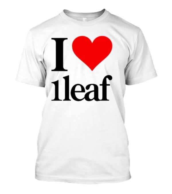 I Heart 1Leaf Bold Red Love Statement T-Shirt