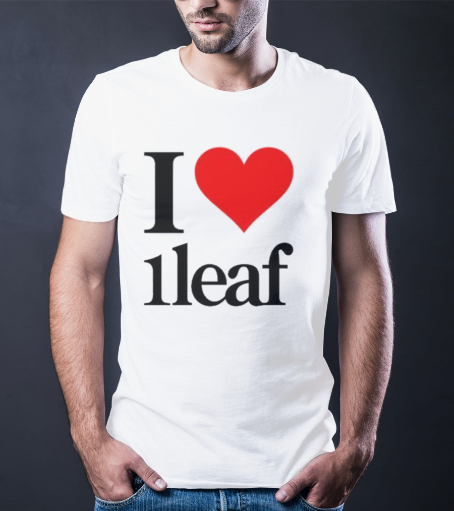 I Heart 1Leaf Bold Red Love Statement T-Shirt