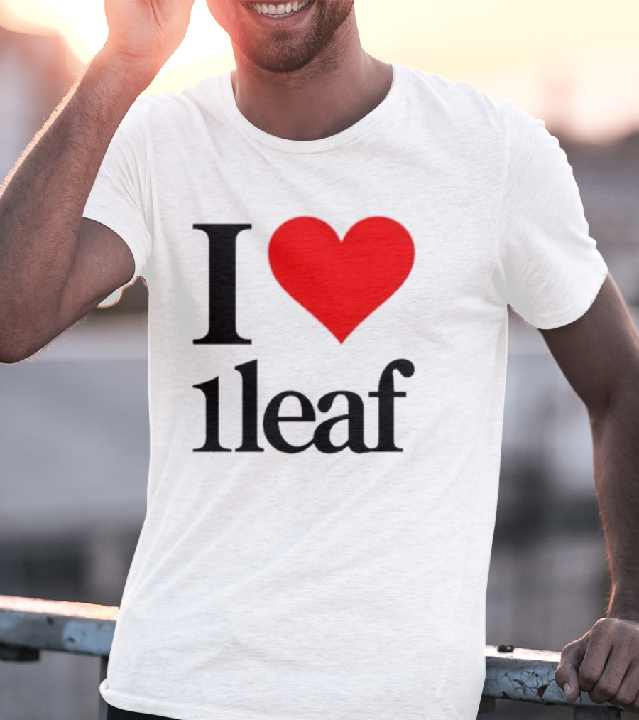 I Heart 1Leaf Bold Red Love Statement T-Shirt