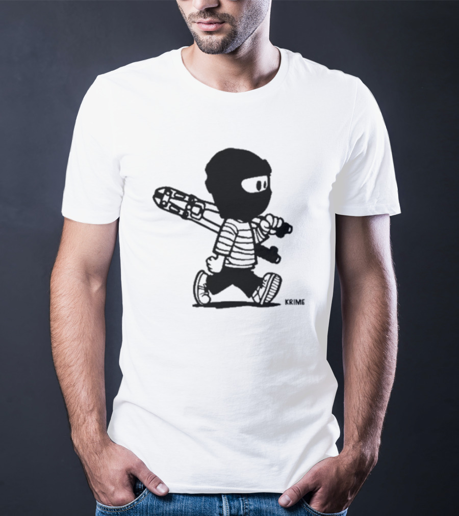 Krime Calvin Graffiti Comic Style Mischief Artwork T-Shirt