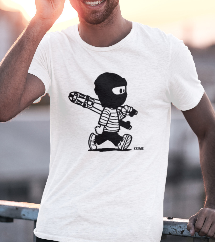 Krime Calvin Graffiti Comic Style Mischief Artwork T-Shirt