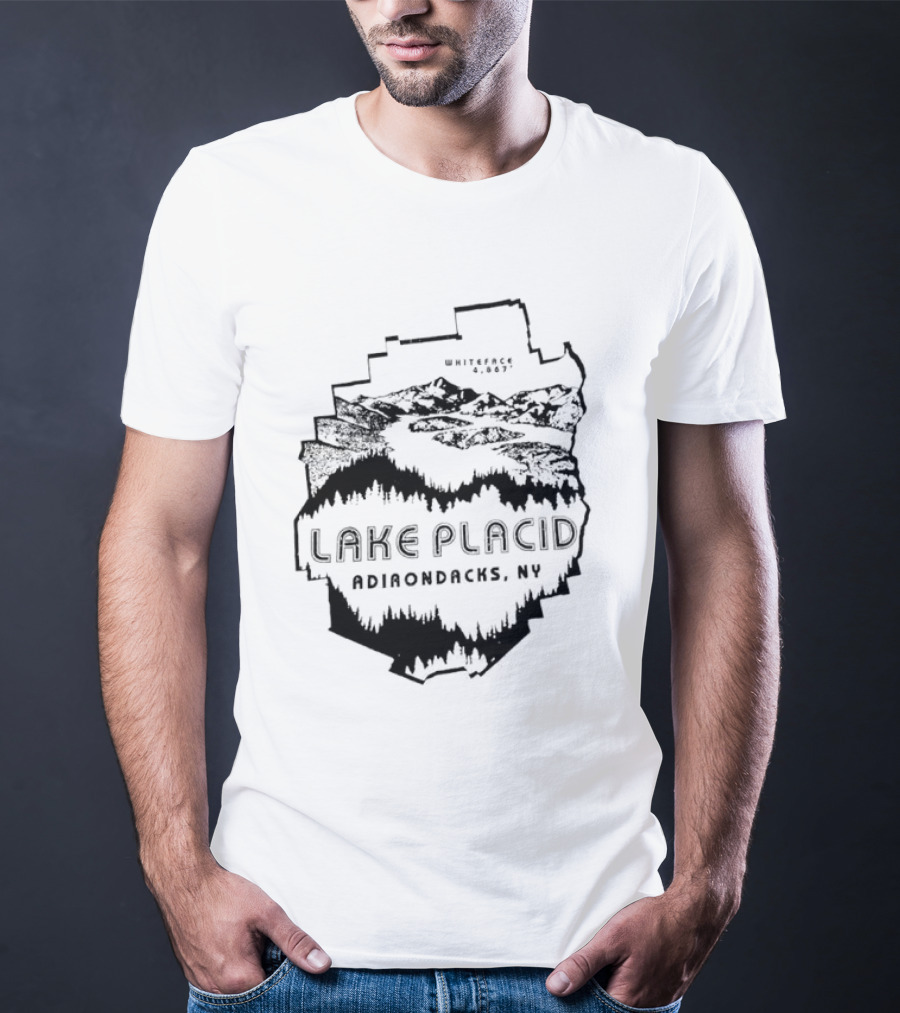 Lake Placid New York Adirondacks Hiking Forest Wilderness Exploration T-Shirt