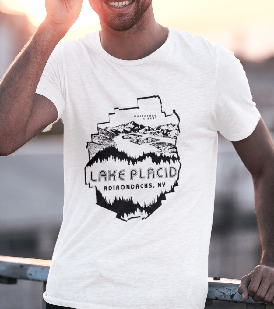Lake Placid New York Adirondacks Hiking Forest Wilderness Exploration T-Shirt