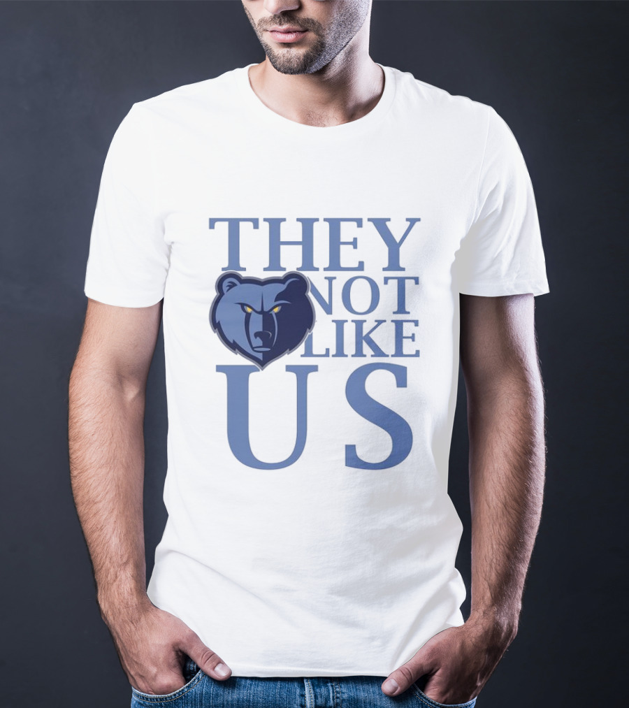 Memphis Grizzlies They Not Like Us Bear Head Emblem T-Shirt