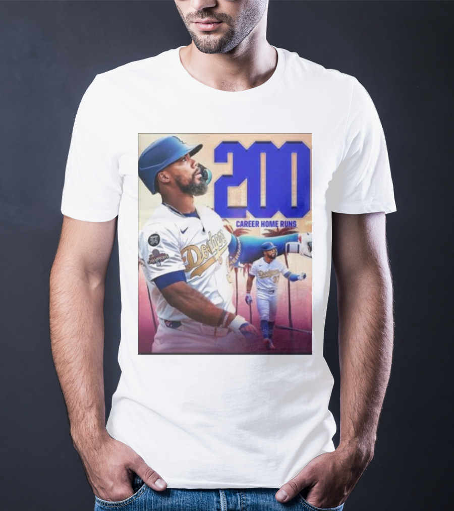 Los Angeles Dodgers Teoscar Hernandez 200 Career Home Runs Celebration T-Shirt