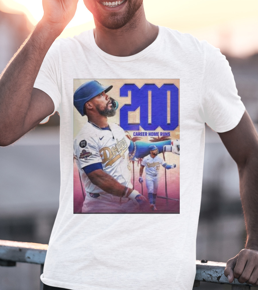Los Angeles Dodgers Teoscar Hernandez 200 Career Home Runs Celebration T-Shirt