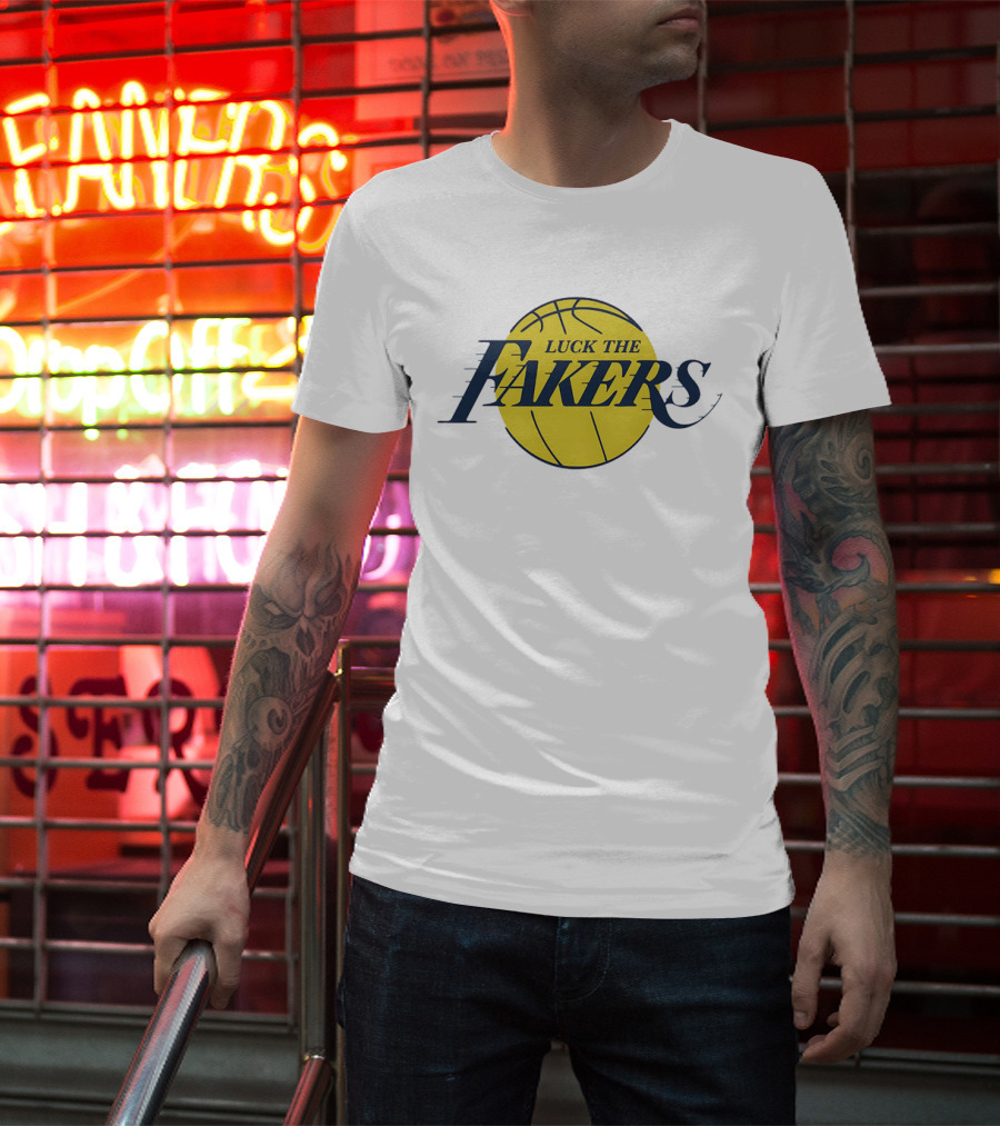 Luck The Fakers Los Angeles Basketball Parody T-Shirt