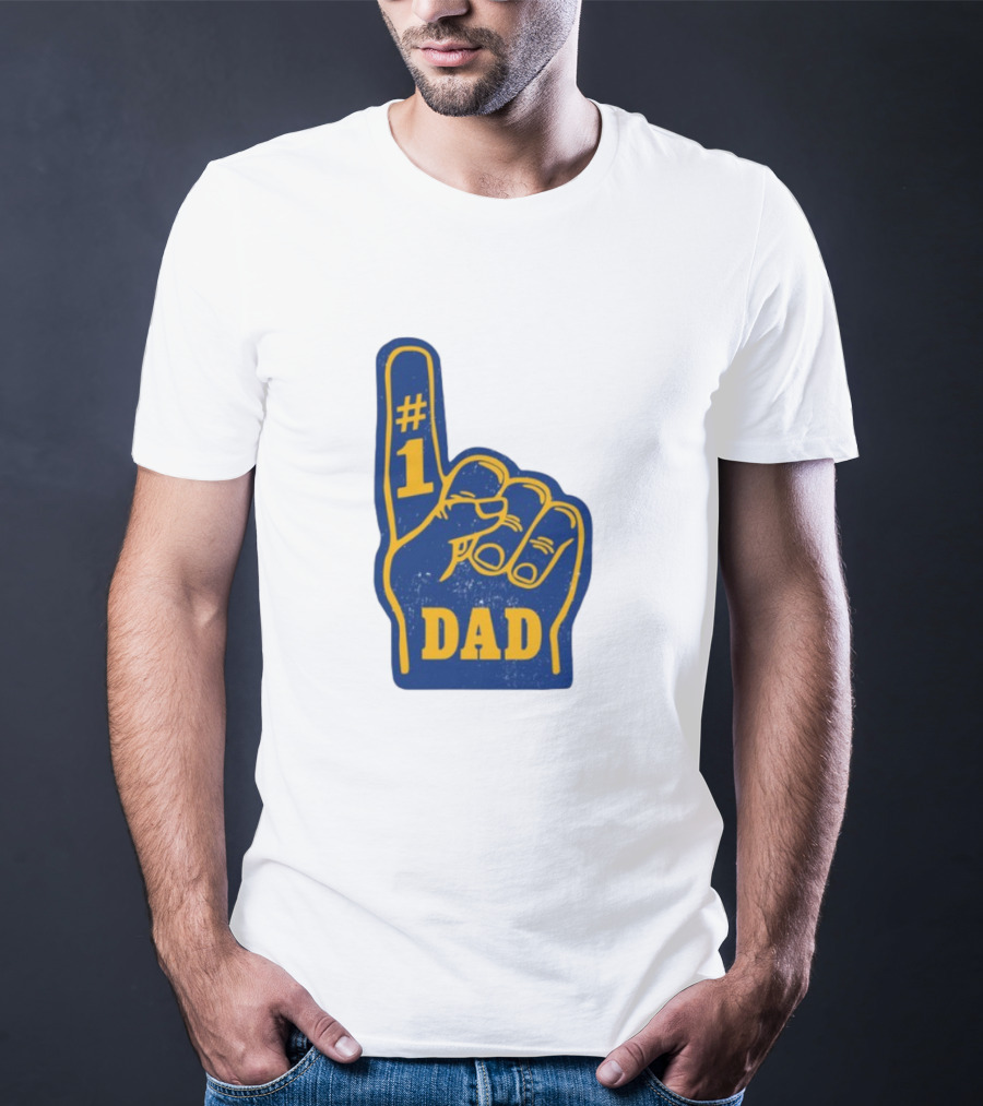 #1 Dad Foam Finger Sports Fan Tribute T-Shirt