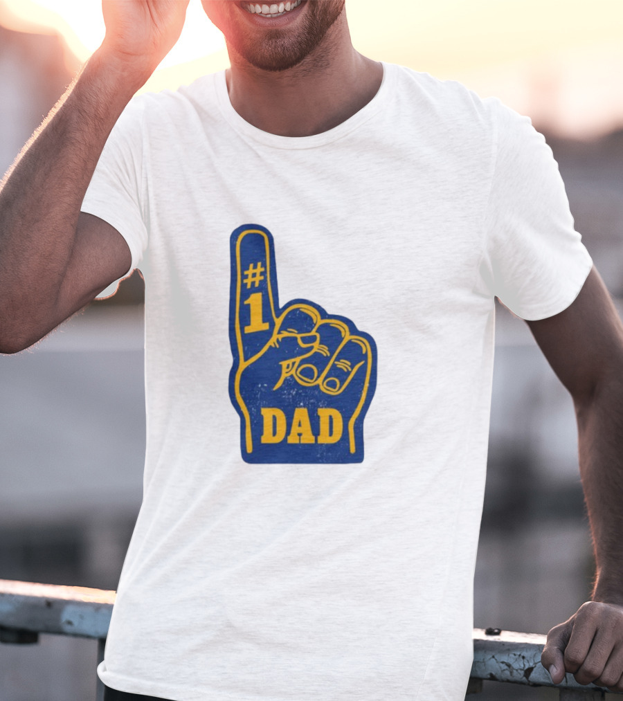 #1 Dad Foam Finger Sports Fan Tribute T-Shirt