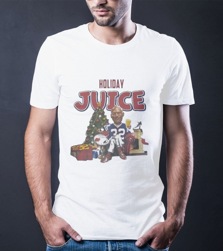 Holiday Juice 32 Christmas Football Theme T-Shirt