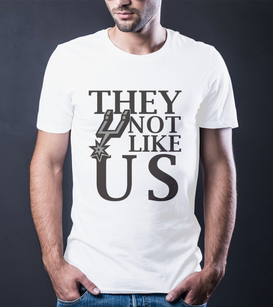 San Antonio Spurs They Not Like Us With Iconic Spur Symbol T-Shirt