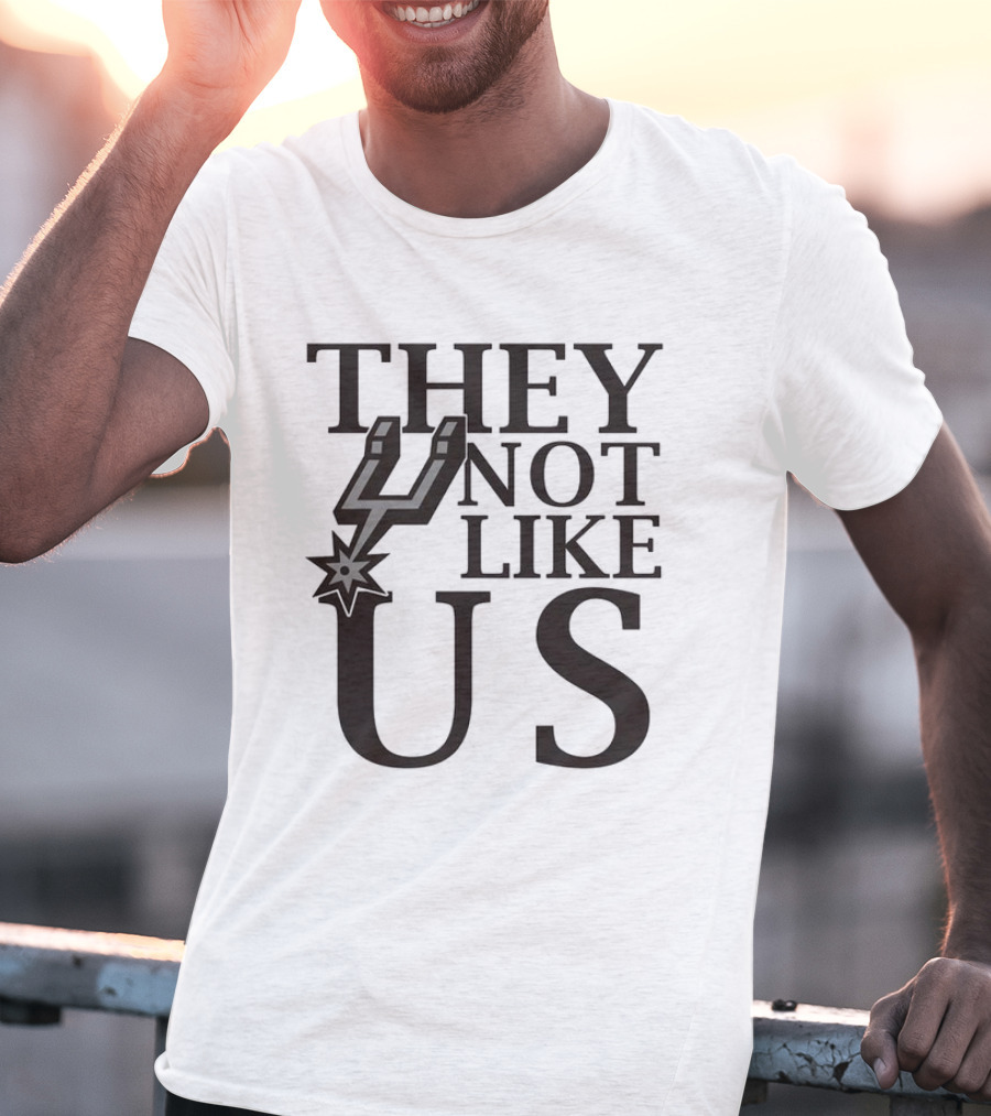 San Antonio Spurs They Not Like Us With Iconic Spur Symbol T-Shirt