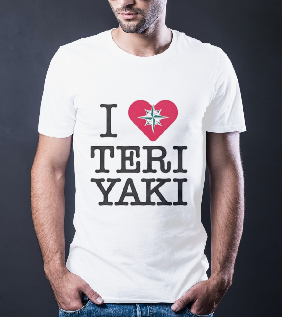 Seattle Mariners I Love Teriyaki Heart Mariners Symbol T-Shirt