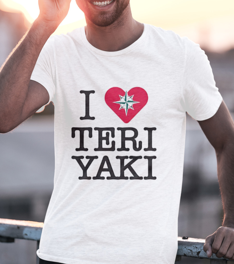 Seattle Mariners I Love Teriyaki Heart Mariners Symbol T-Shirt