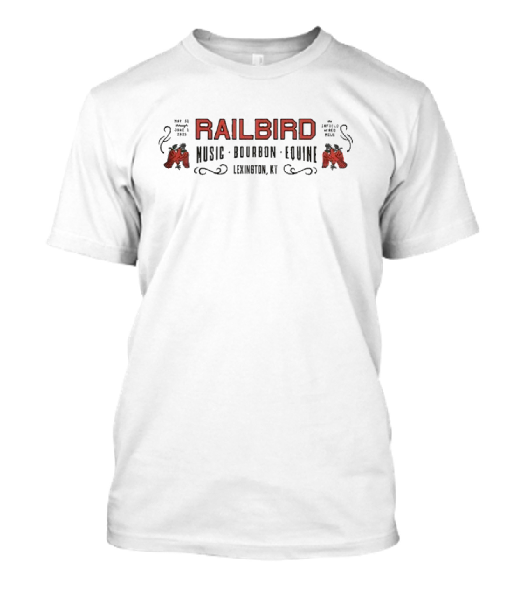Railbird Festival 2025 Lainey Wilson Jelly Roll Lexington Kentucky May 31 June 1 Music Bourbon Equine T-Shirt