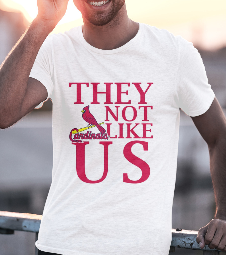 St. Louis Cardinals They Not Like Us Bird On Bat T-Shirt