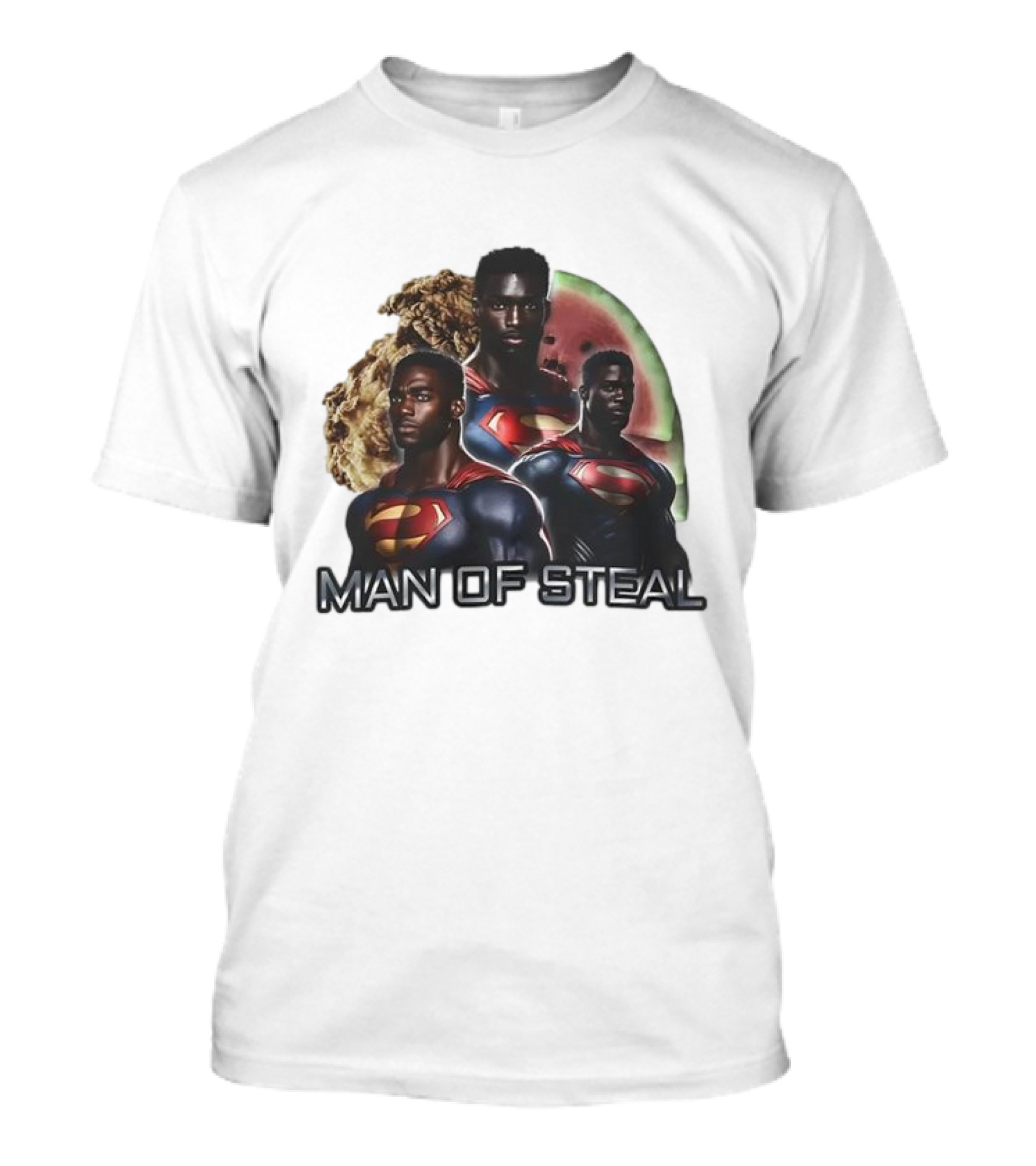 Man Of Steal Superman Cookie Watermelon T-Shirt