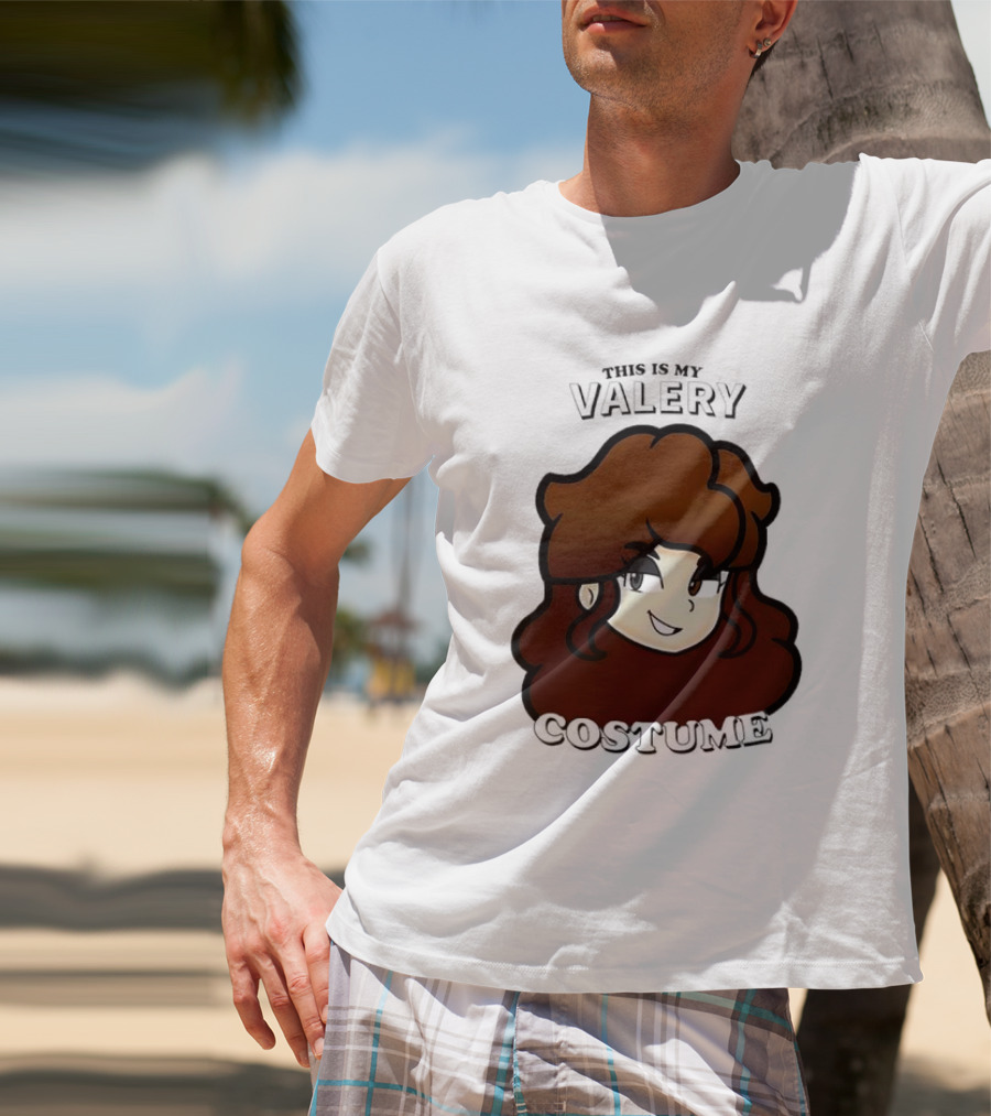 This Is My Valery Costume Cartoon Character Face T-Shirt