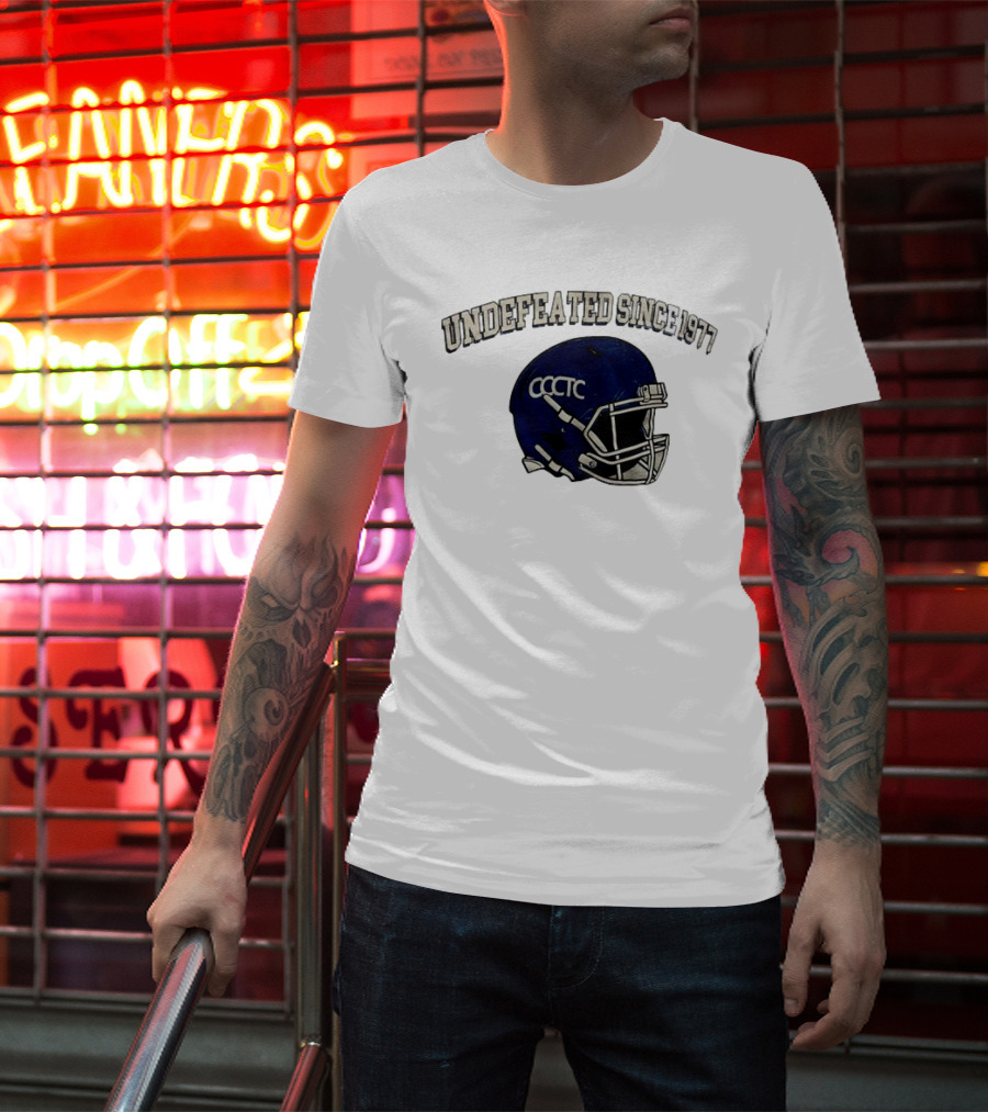 Undefeated Since 1977 CCCTC Football Helmet T-Shirt