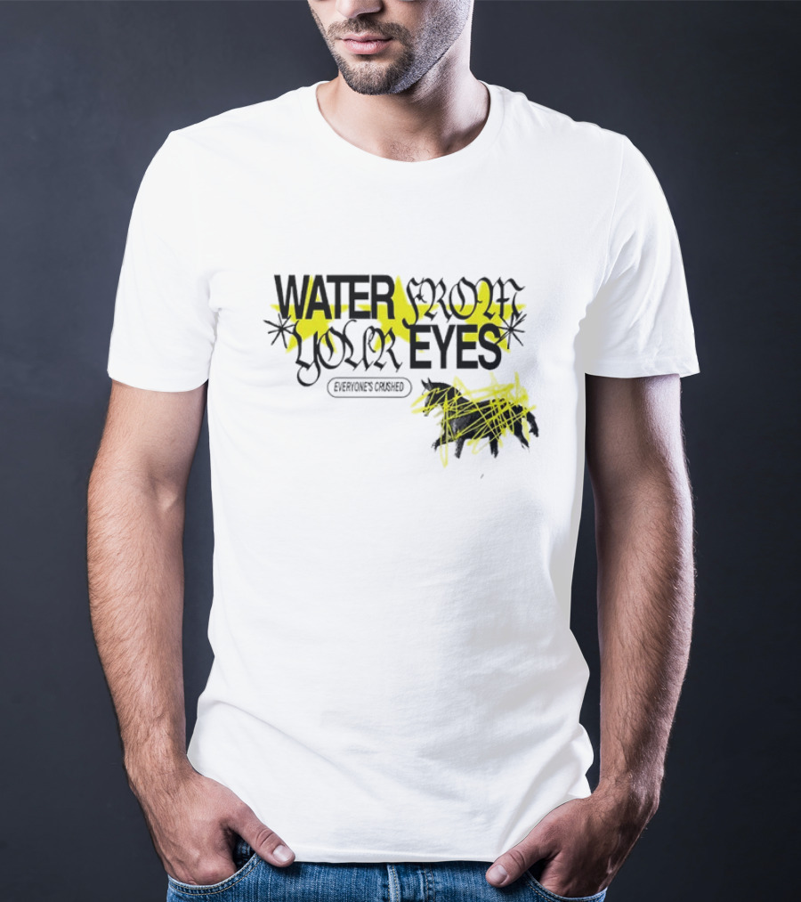 Water From Your Eyes Everyone’s Crushed Distorted Yellow Stars And Scribbles T-Shirt