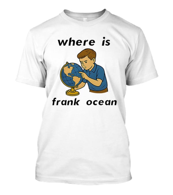 Where Is Frank Ocean Curious Boy With Globe T-Shirt