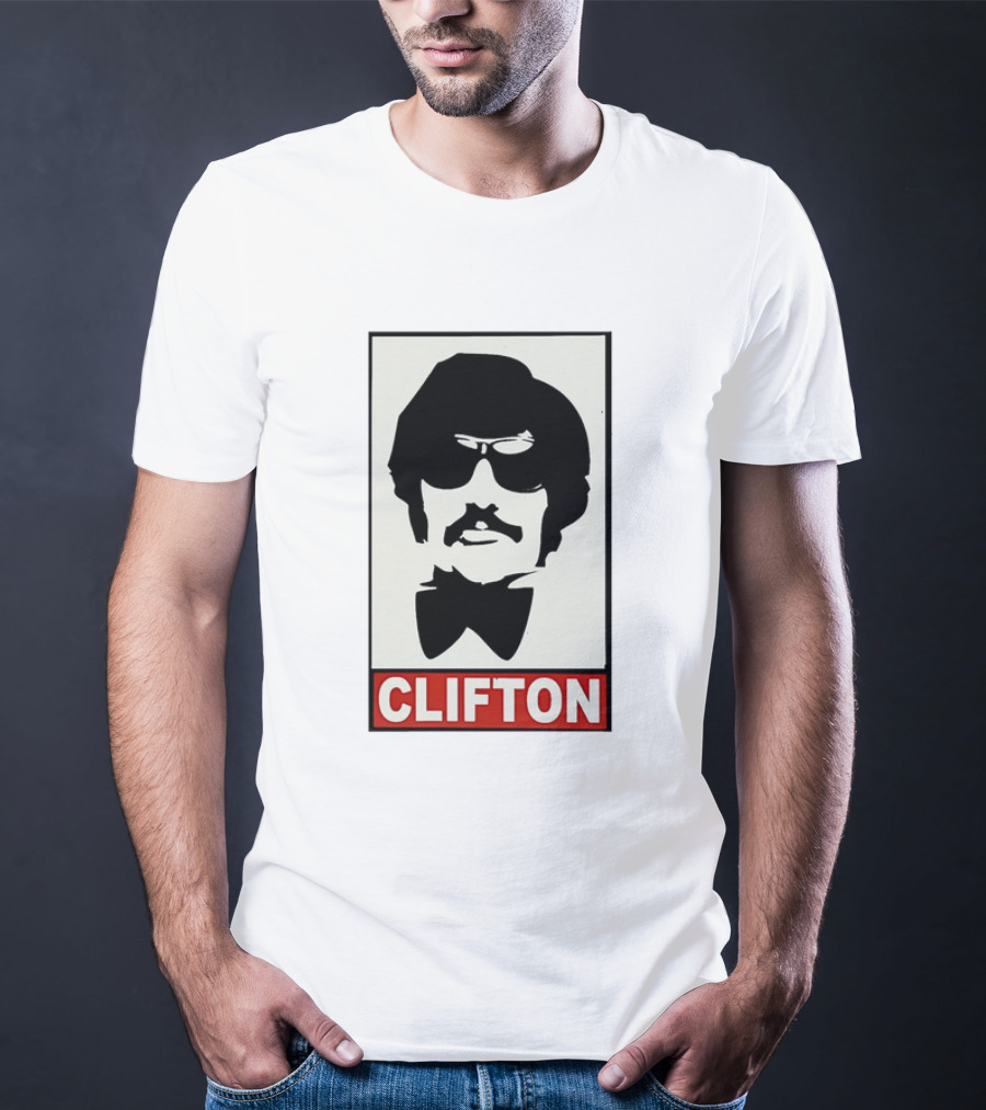 CLIFTON Sunglasses Moustache Red Box Style T-Shirt