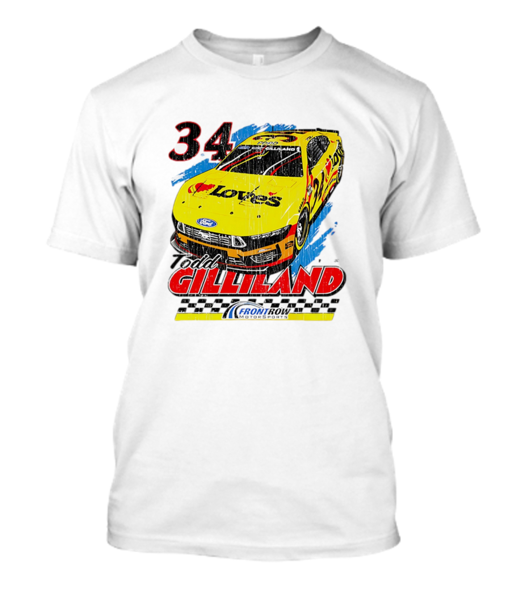 Todd Gilliland No. 34 Loves Ford Front Row Motorsports Racing T-Shirt